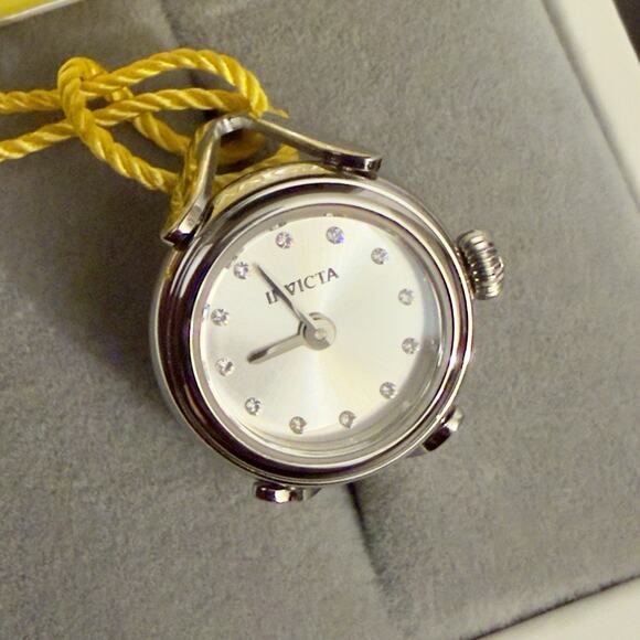 Invicta Angel Women's Ring Watch - 17.5mm, Steel (44480) $199 MSRP-NEW IN BOX - Picture 12 of 16